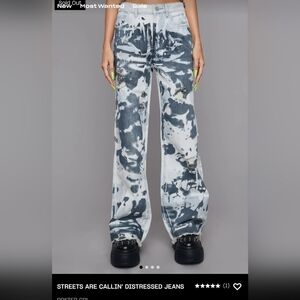 Distressed Black and White Women's Jeans Small NWOT